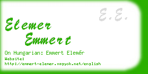 elemer emmert business card