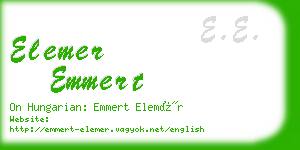 elemer emmert business card